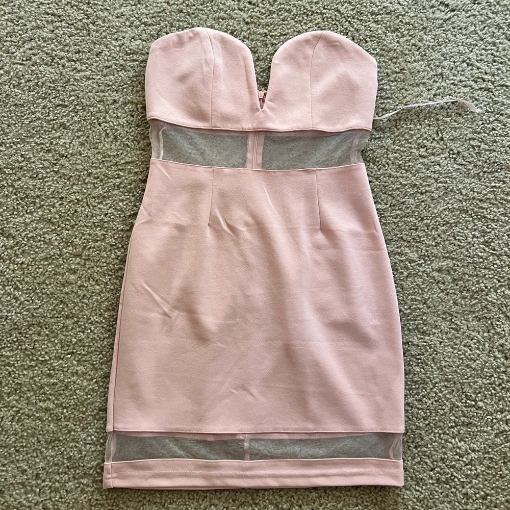 light pink mini dress